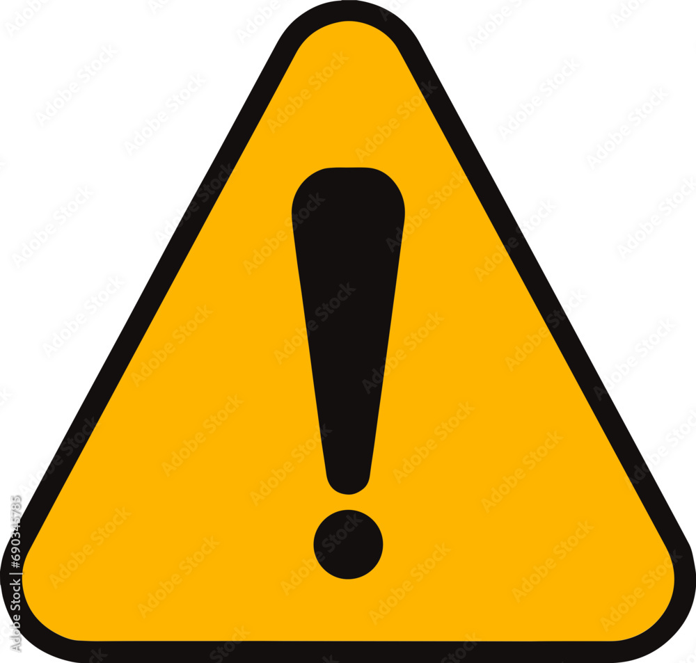 Yellow error warning symbol Yellow error warning symbol
