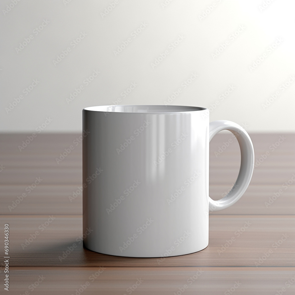 A coffee mug mockup featuring an elegant, minimalist design created with Generative Ai A coffee mug mockup featuring an elegant, minimalist design created with Generative Ai