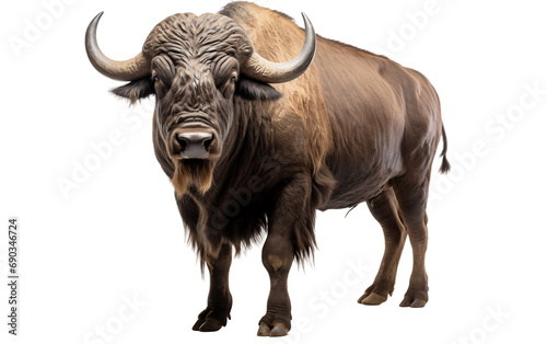 Cape Buffalo Africa isolated on a transparent background.