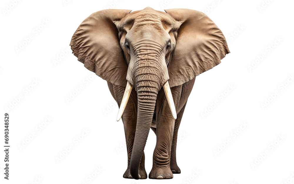 Elephant isolated on a transparent background.