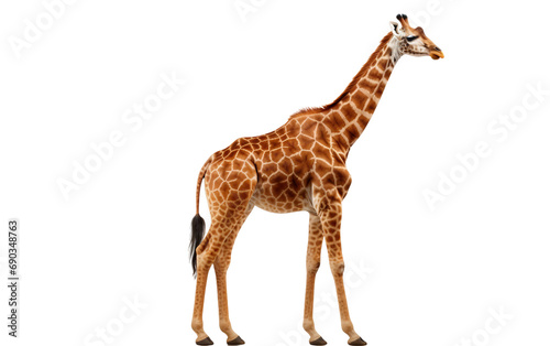 Giraffe Africa isolated on a transparent background.