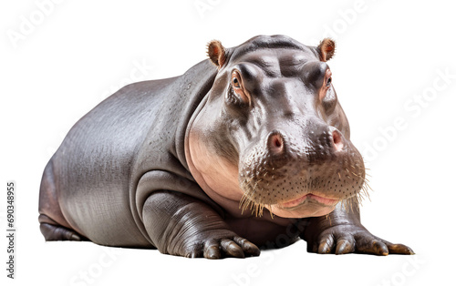 Hippopotamus Animal isolated on a transparent background.