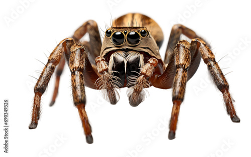 Jumping Spider Insect isolated on a transparent background.