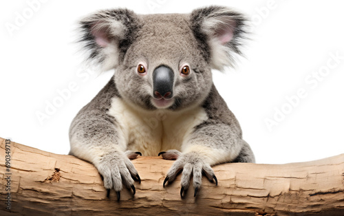 Koala animal isolated on a transparent background.