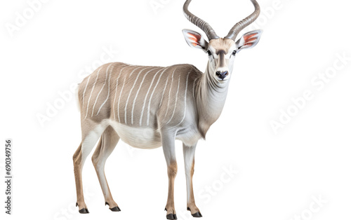 African Kudu isolated on a transparent background.