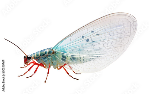 Lacewing Insect isolated on a transparent background.