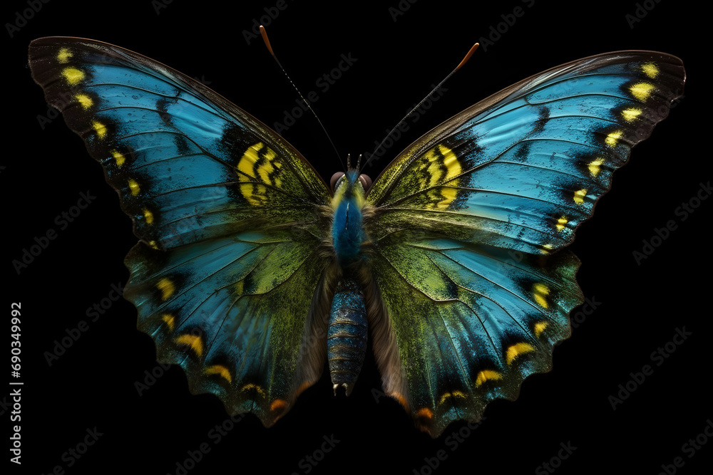 Obraz premium butterfly isolated on black. 