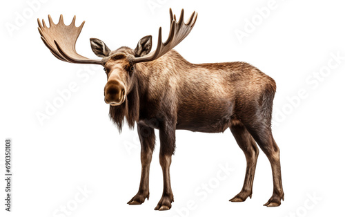 Moose Illustration in North America Eurasia isolated on a transparent background.
