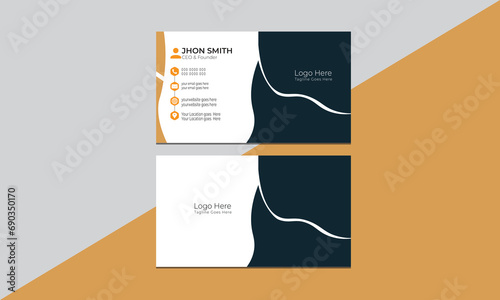 Dark business card template