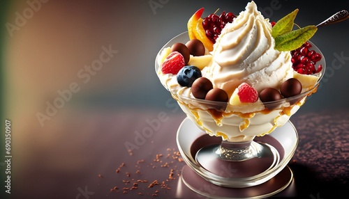 fruit ice cream suitable as background or banner photo