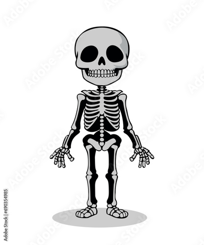 skeleton mascot vector illustration editable eps