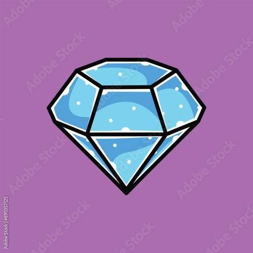 Diamond Vector Cartoon Illustration (ID: 690357125)