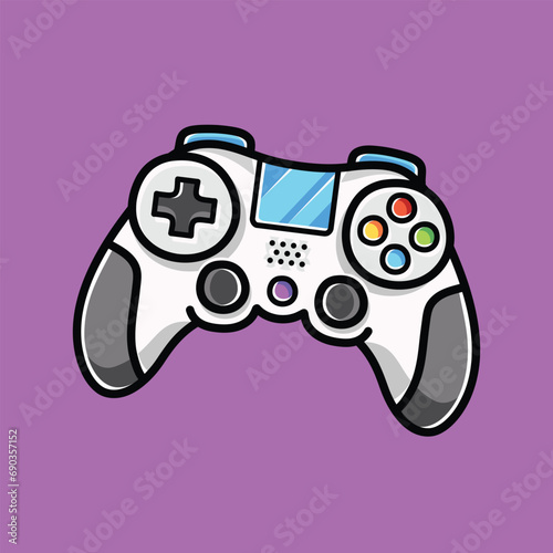 Joystick Console Vector Cartoon Illustration (ID: 690357152)