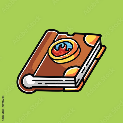 Spell Book Vector Cartoon Illustration (ID: 690357155)