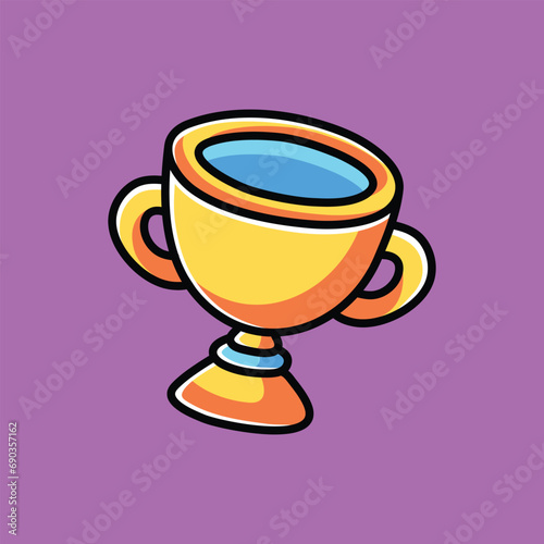 Trophy Vector Cartoon Illustration (ID: 690357162)