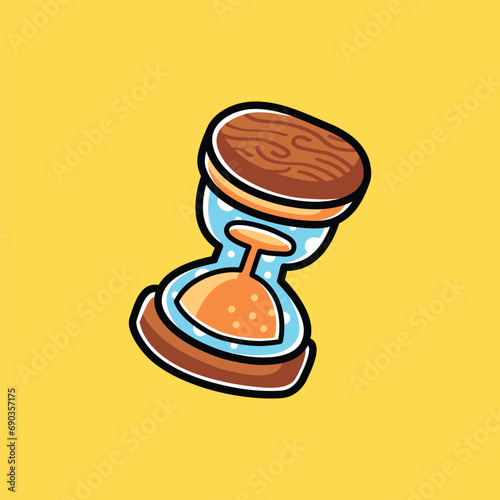 Hourglass Vector Cartoon Illustration (ID: 690357175)