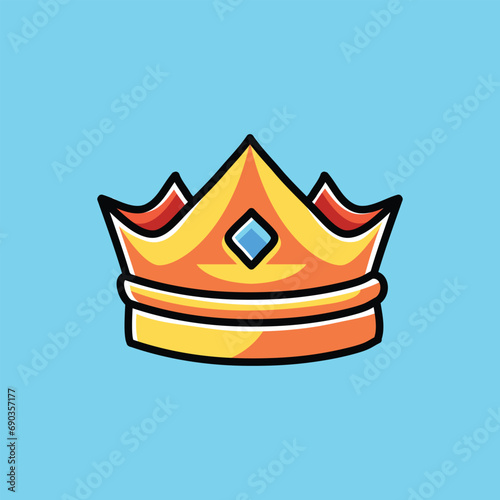 Crown Vector Cartoon Illustration (ID: 690357177)