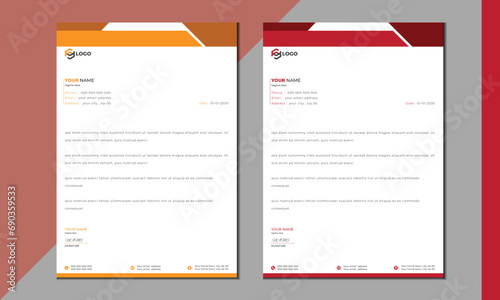 Letterhead Design Template . modern letterhead template. eps 