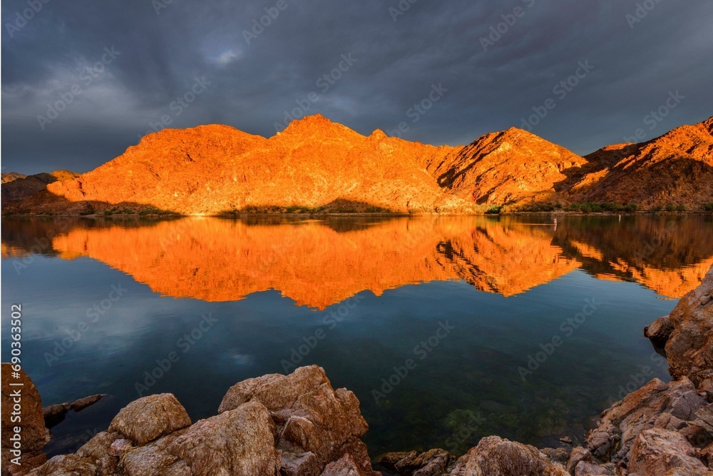 4K Image: Majestic Sunrise at Colorado River near Las Vegas