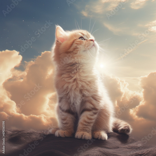 cat on the heaven