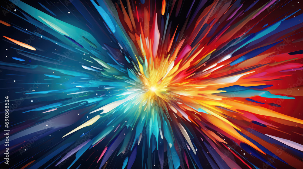 Vibrant color explode, spreading abstract background with a dynamic zoom effect, creating a visually captivating and energetic visual experience Vibrant color explode, spreading abstract background with a dynamic zoom effect, creating a visually captivating and energetic visual experience