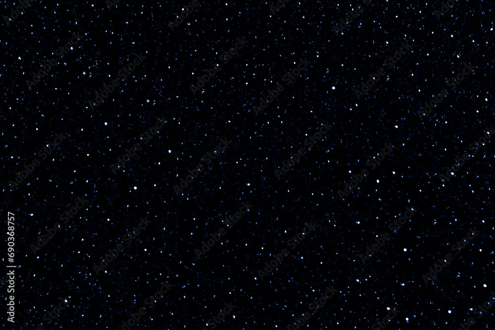 Dark blue night sky with stars. Galaxy space background. Glowing stars in space. New Year, Christmas and Celebration background concept. 