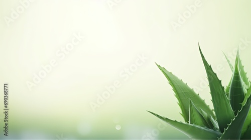 Aloe vera background with copy space.