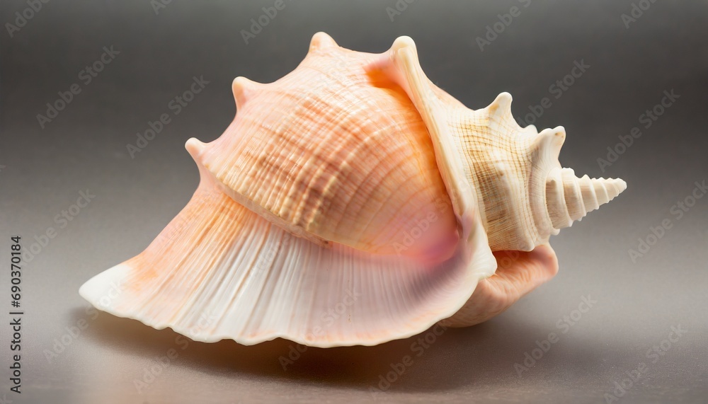 Peach Fuzz color shell, background with selective focus and copy space Peach Fuzz color shell, background with selective focus and copy space