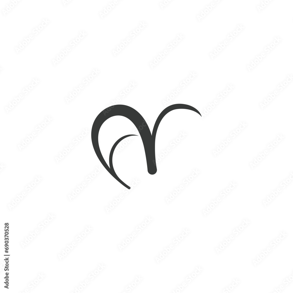 Fototapeta premium Alphabet letters Initials Monogram logo AY, YA, Y and A