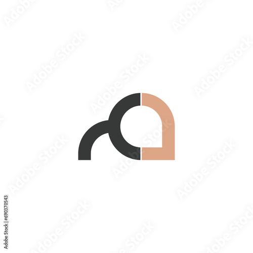 Alphabet letters Initials Monogram logo AY, YA, Y and A