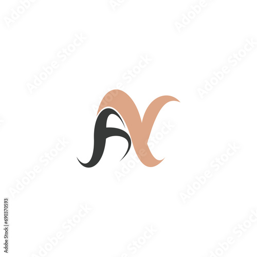 YA or AY logo and icon design