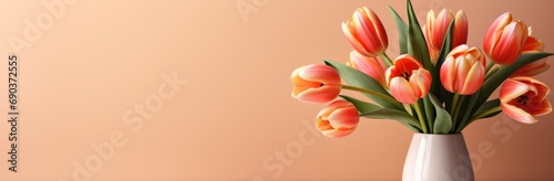 fresh tulip bouquet in a vase