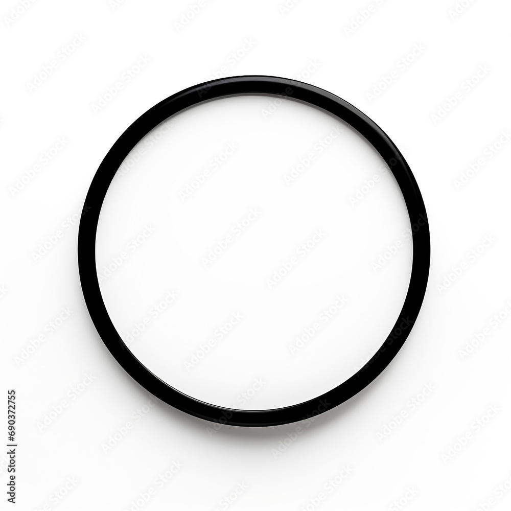 a simple black wide enso circle, regular, partially open, white background created with Generative Ai a simple black wide enso circle, regular, partially open, white background created with Generative Ai