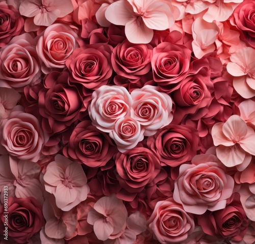 heart filled rose petals
