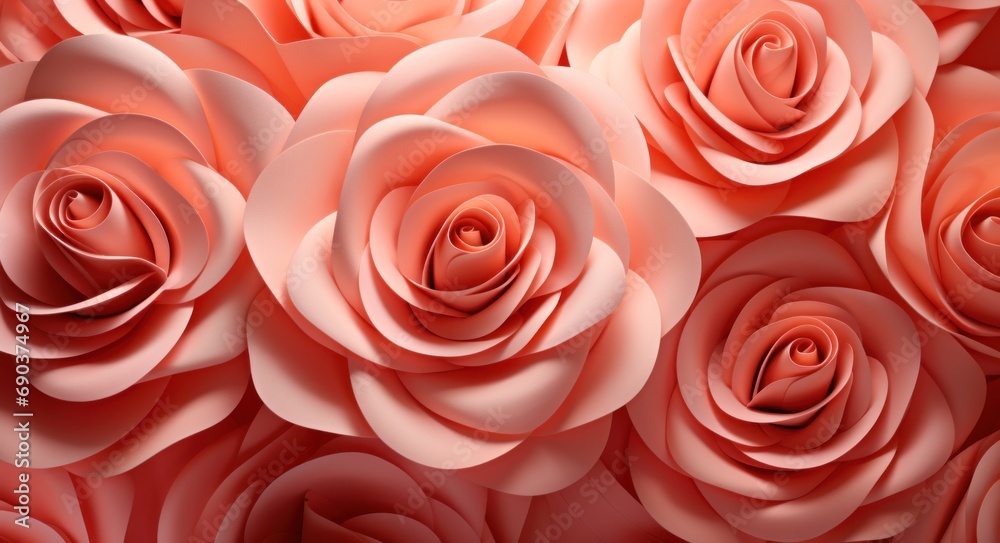 pink roses in the background