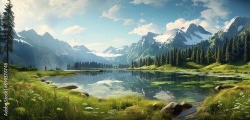 wallpapers of nature in beautiful lake and mountain scenery