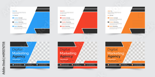 Corporate business postcard or EDDM postcard design template