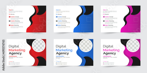 Corporate business postcard or EDDM postcard design template