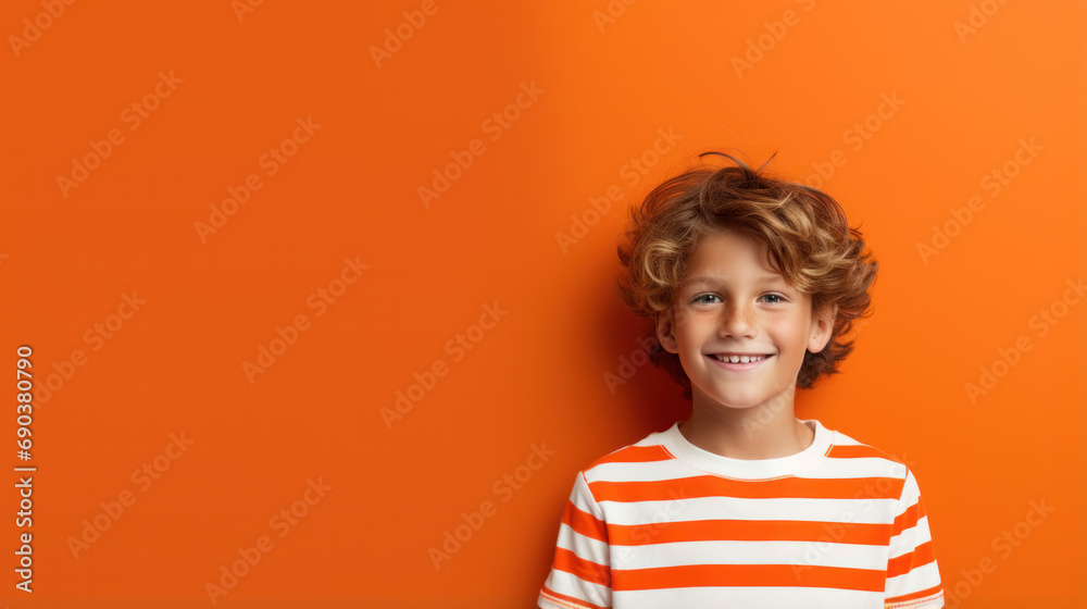 Happy young caucasian boy in casual outfit isolated over color background Happy young caucasian boy in casual outfit isolated over color background