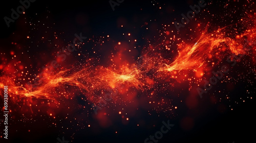 Mesmerizing Red Flames: High-Quality Closeup Shot of a Burning Campfire with Vibrant Sparks Overlay - Fiery Motion and Heat for Creative Backgrounds and Intense Atmosphere. © Spear