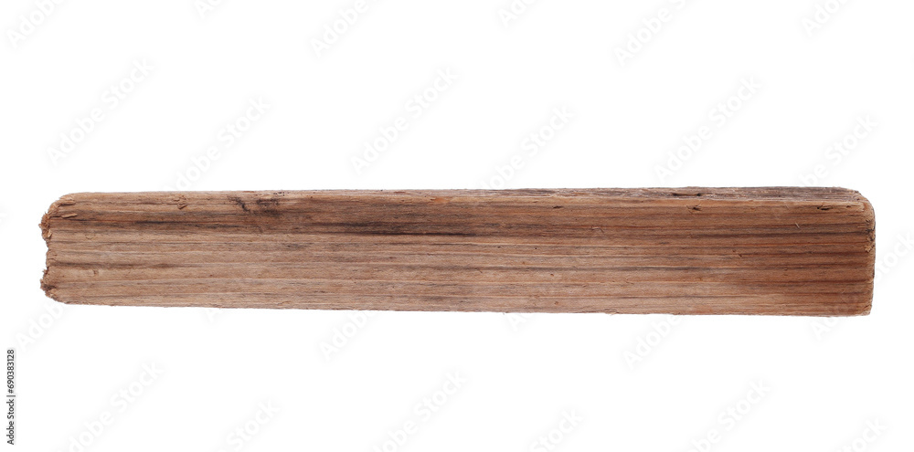 Old piece of broken planks isolated on white, clipping path Old piece of broken planks isolated on white, clipping path