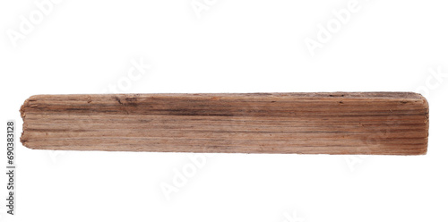 Old piece of broken planks isolated on white, clipping path © dule964