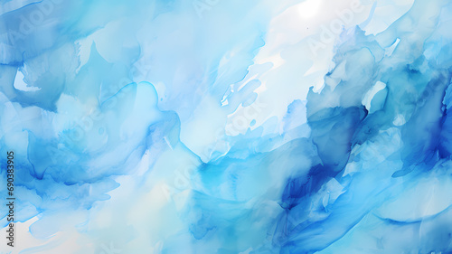 blue abstract art with watercolor paint brush strokes  whisps and waves and calm background design  background  wallpaper  header  website  design resource