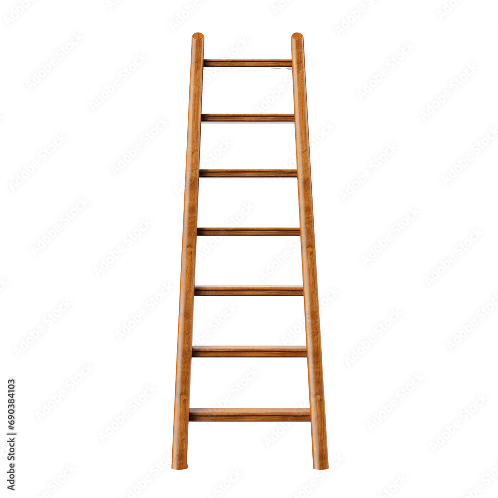 Wooden ladder isolated on white Wooden ladder isolated on white