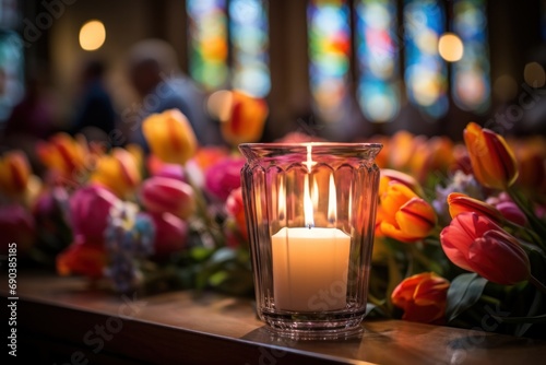 the serene beauty of Easter church services, whether in the tranquil evening or the peaceful morning