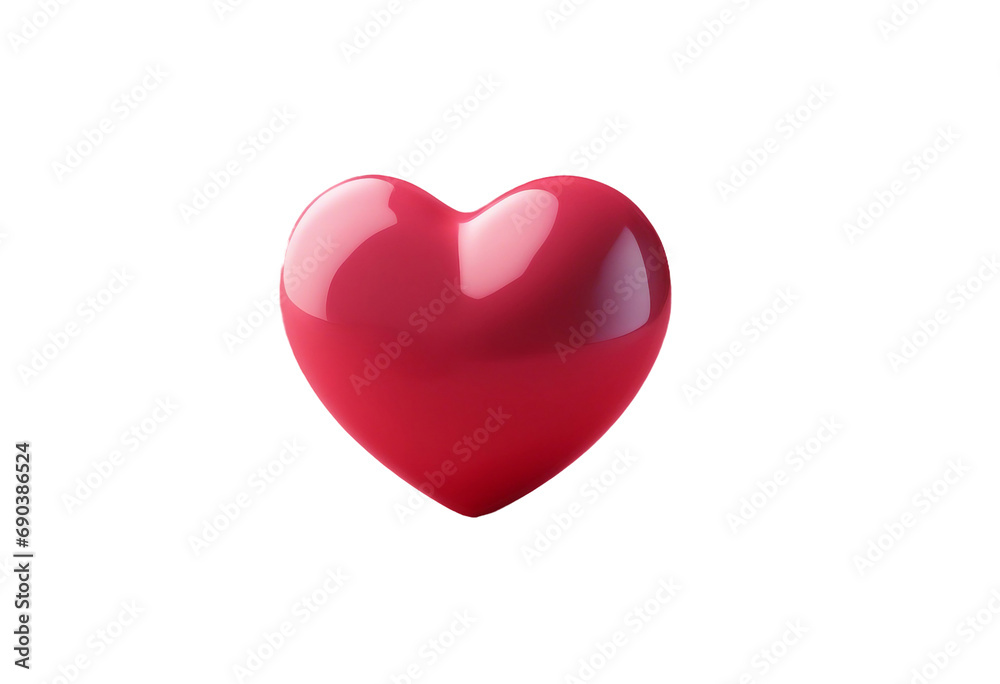 Valentine concept set 3d red heart object isolated on pink background for graphic decorate 3d render
