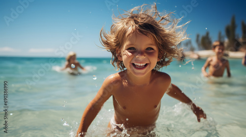 Happy child having fun on summer vacation © Nate