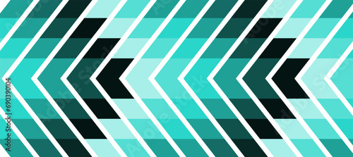 abstract futuristic chevron green mosaic banner background