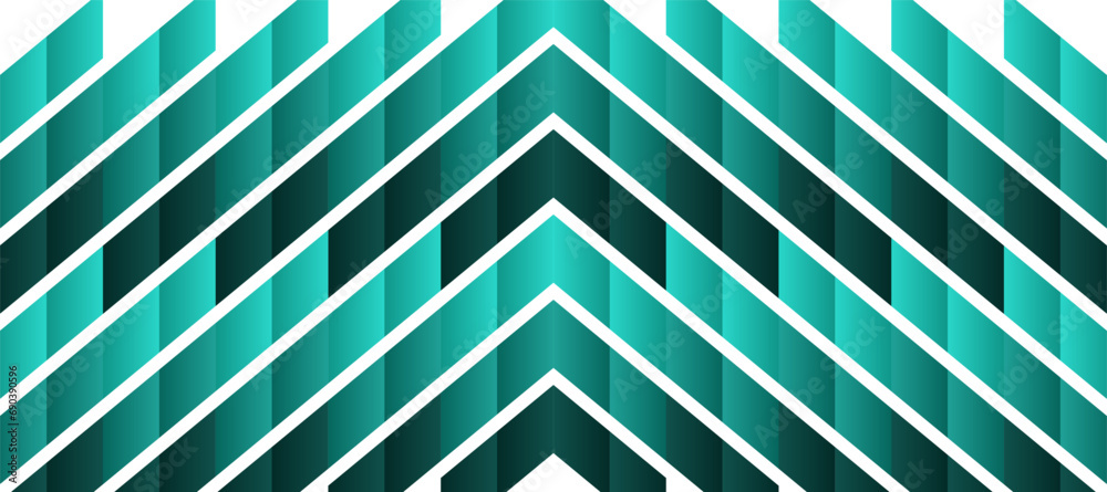 abstract futuristic arrow chevron polygon green pattern background