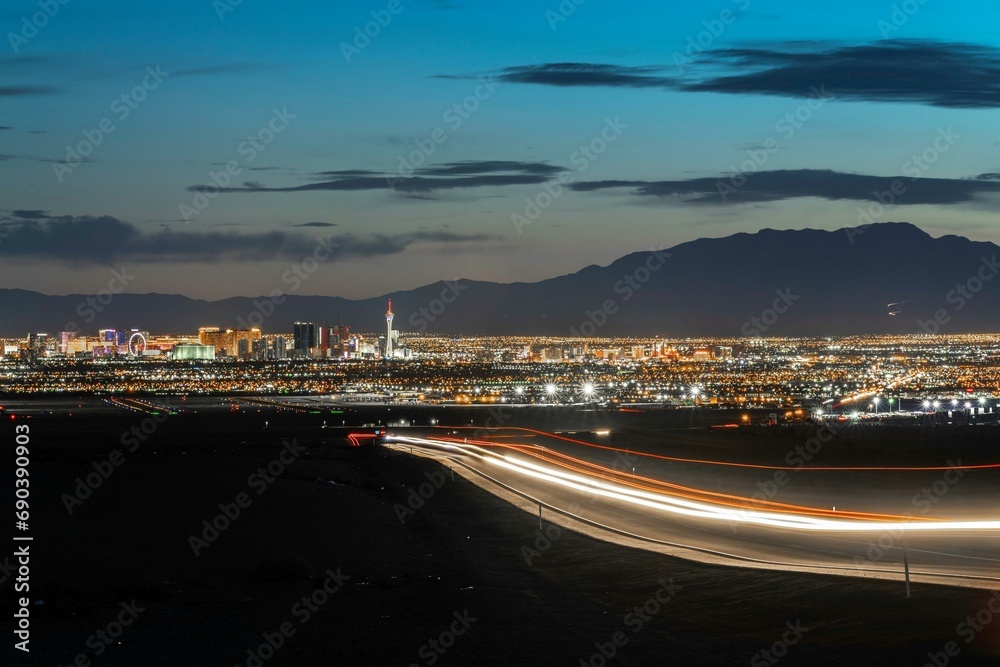 4K Image: Las Vegas Skyline Aglow at Twilight